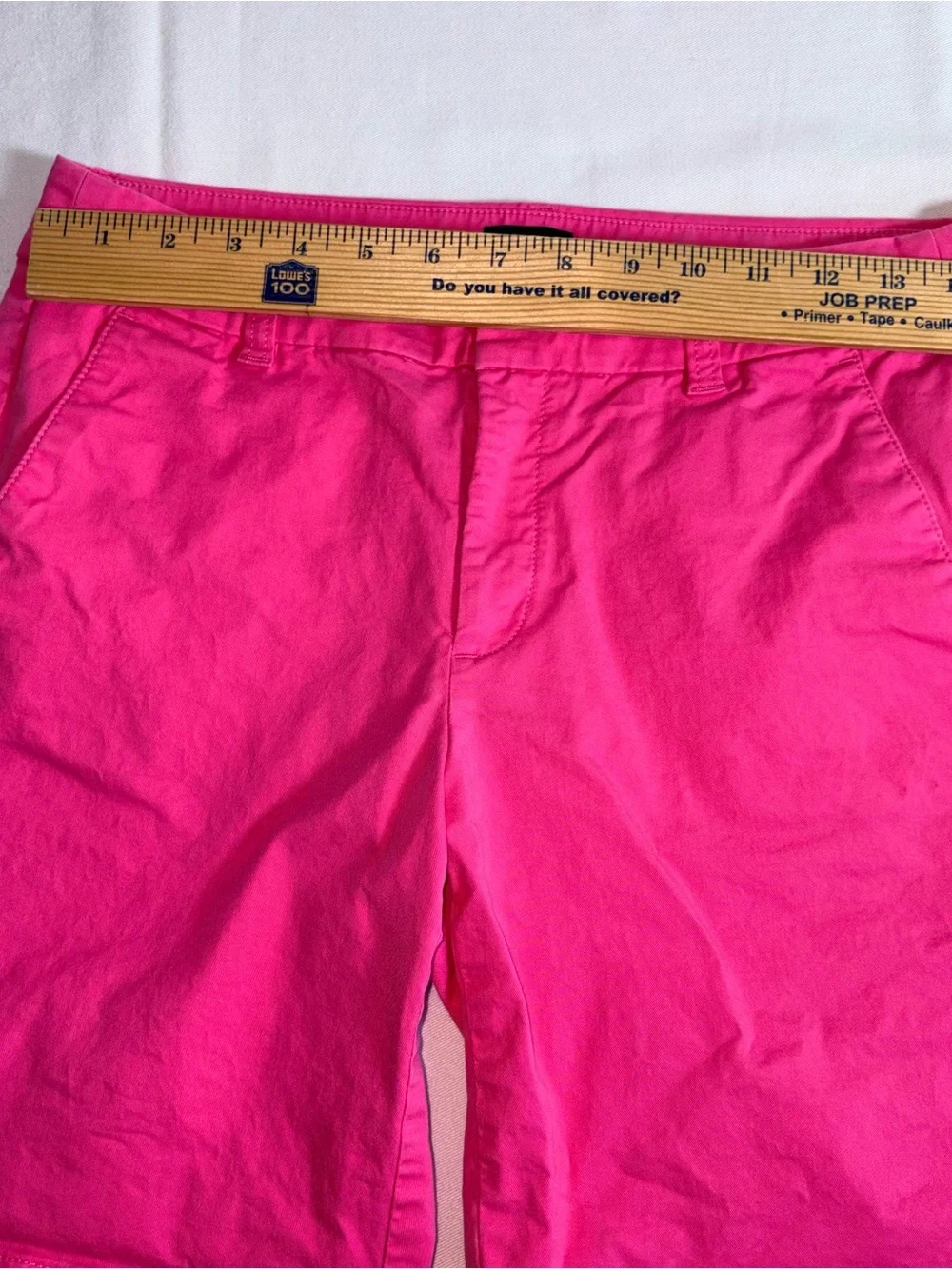 J. Crew Hot Pink Chino Shorts size 4 cotton Bermuda preppy summer beach